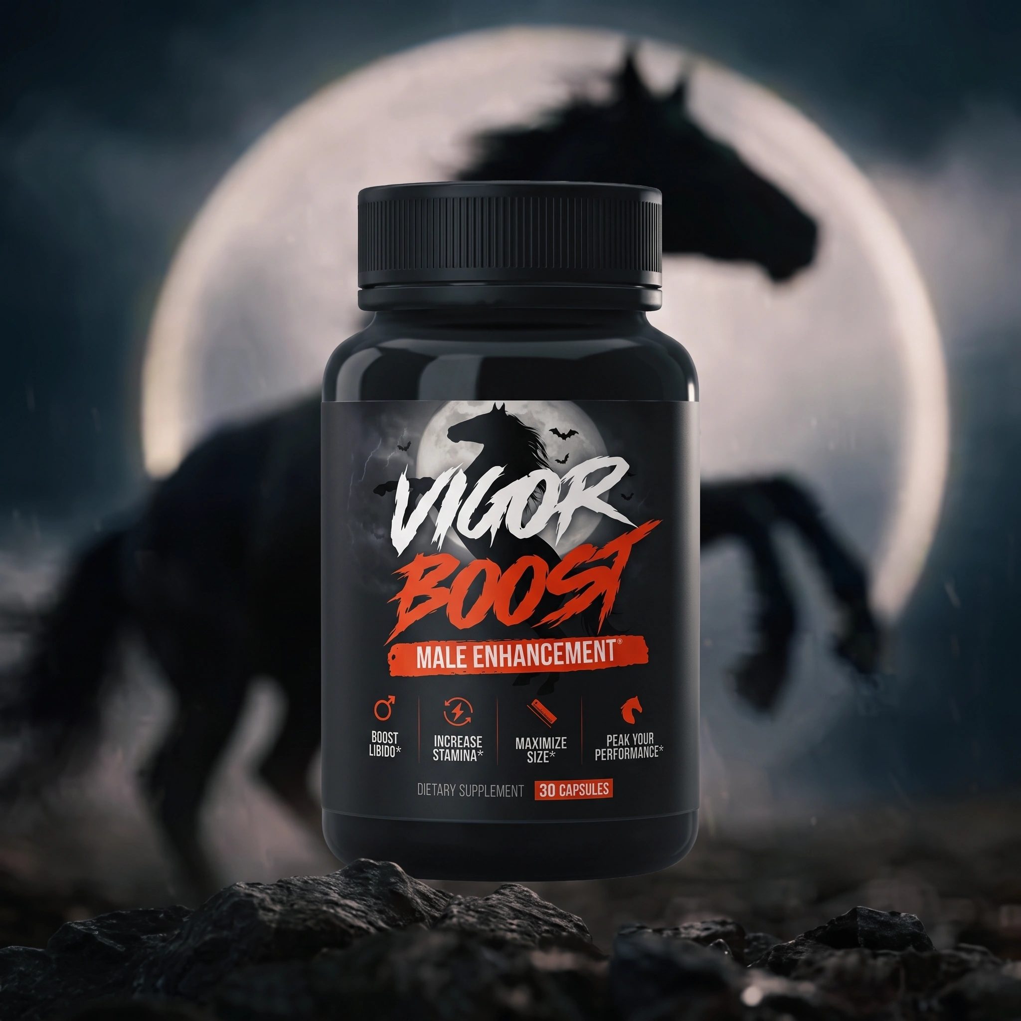 PeakSoda jar on dark rock