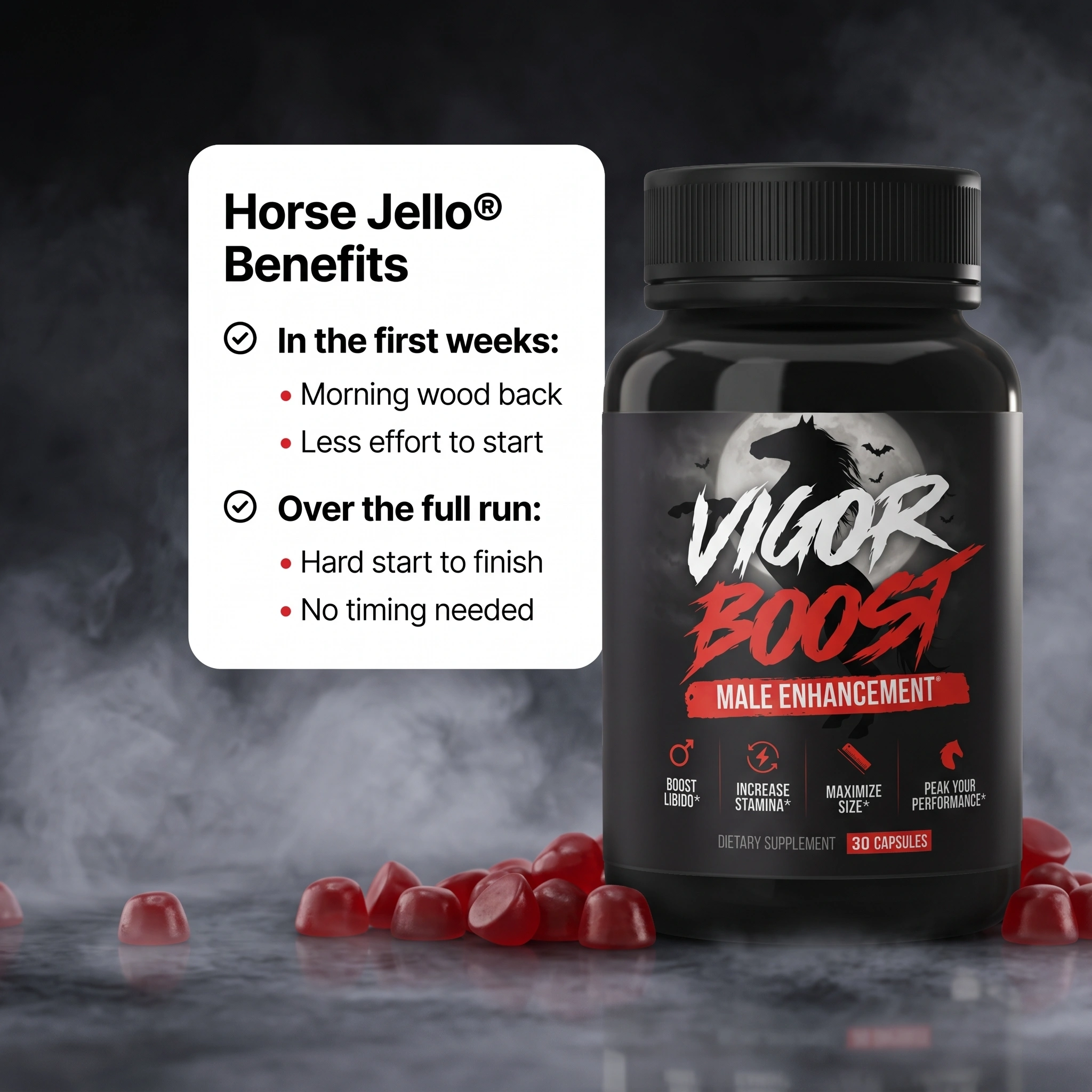 PeakSoda benefits: morning erections return and it takes less to get going in the first weeks; hard from start to finish and ready with no timing over the full run
